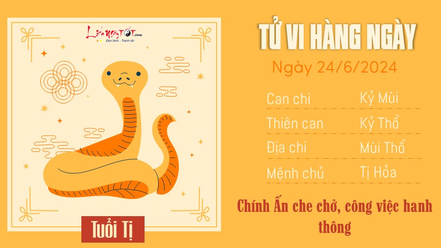 Tu vi hang ngay 24/6/2024 - Ti