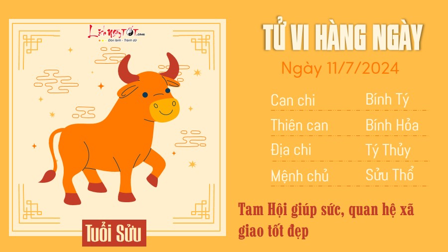 Tu vi hang ngay 11/7/2024 - Suu