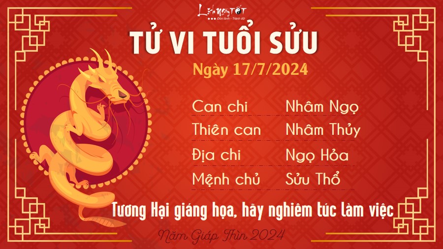 Tu vi hang ngay 17/7/2024 - Suu