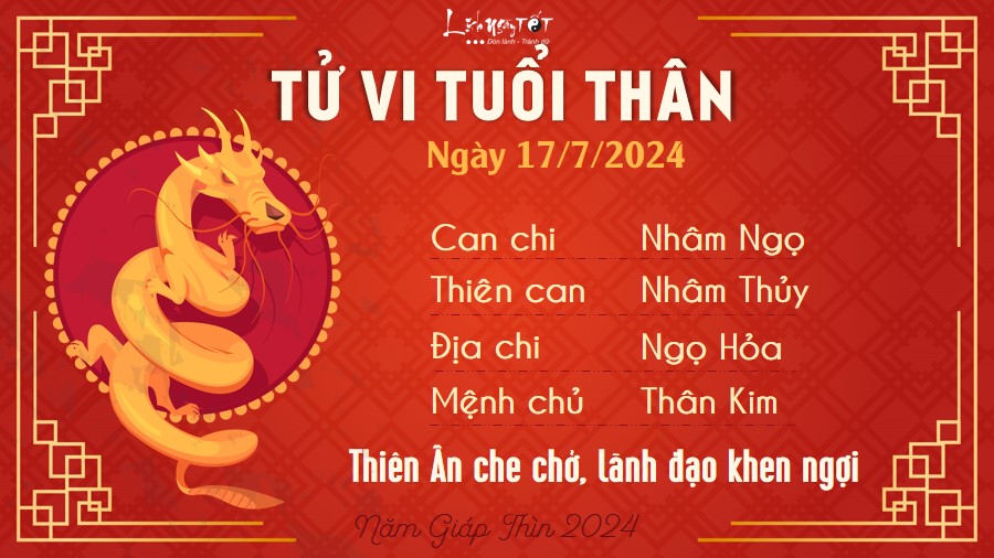 Tu vi hang ngay 17/7/2024 - Than