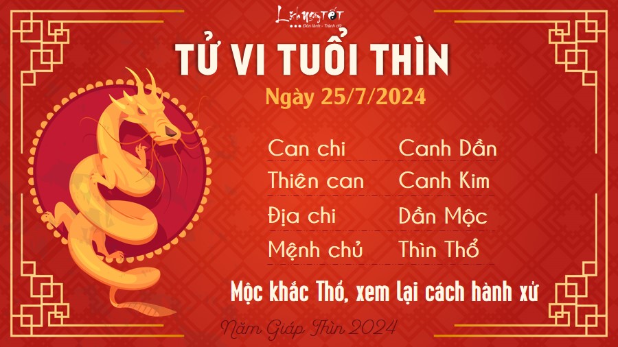 Tu vi hang ngay 25/7/2024 - Thin