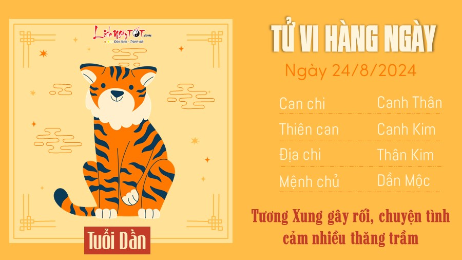 Tu vi hang ngay 24/8/2024 - Dan