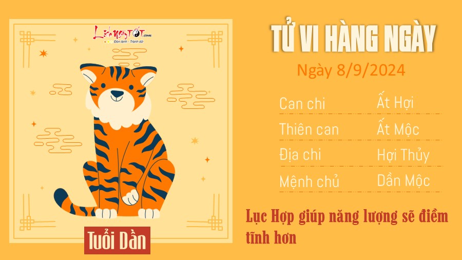 Tu vi hang ngay 8/9/2024 cua 12 con giap - tuoi Dan