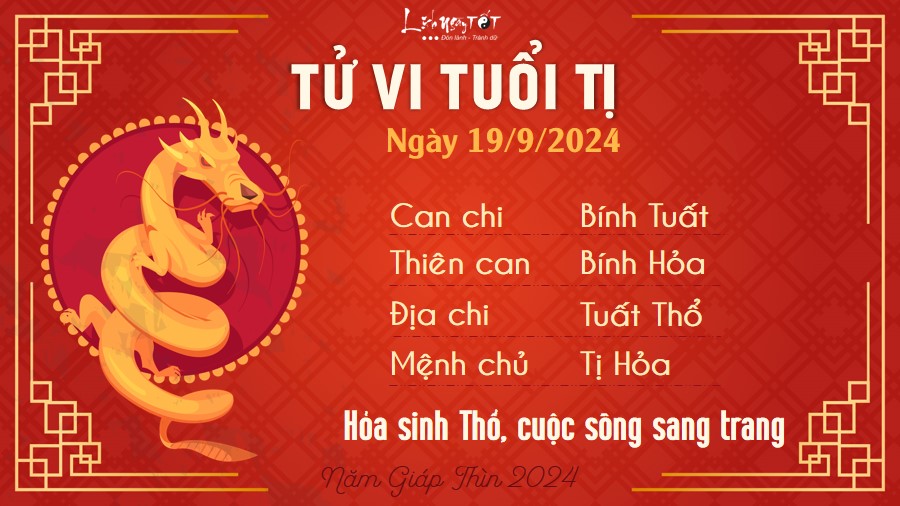 Tu vi hang ngay 19/9/2024 - Ti